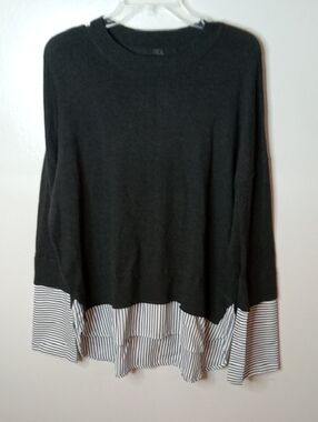 RDI Women's Size XL Black Knit Crewneck Sweater